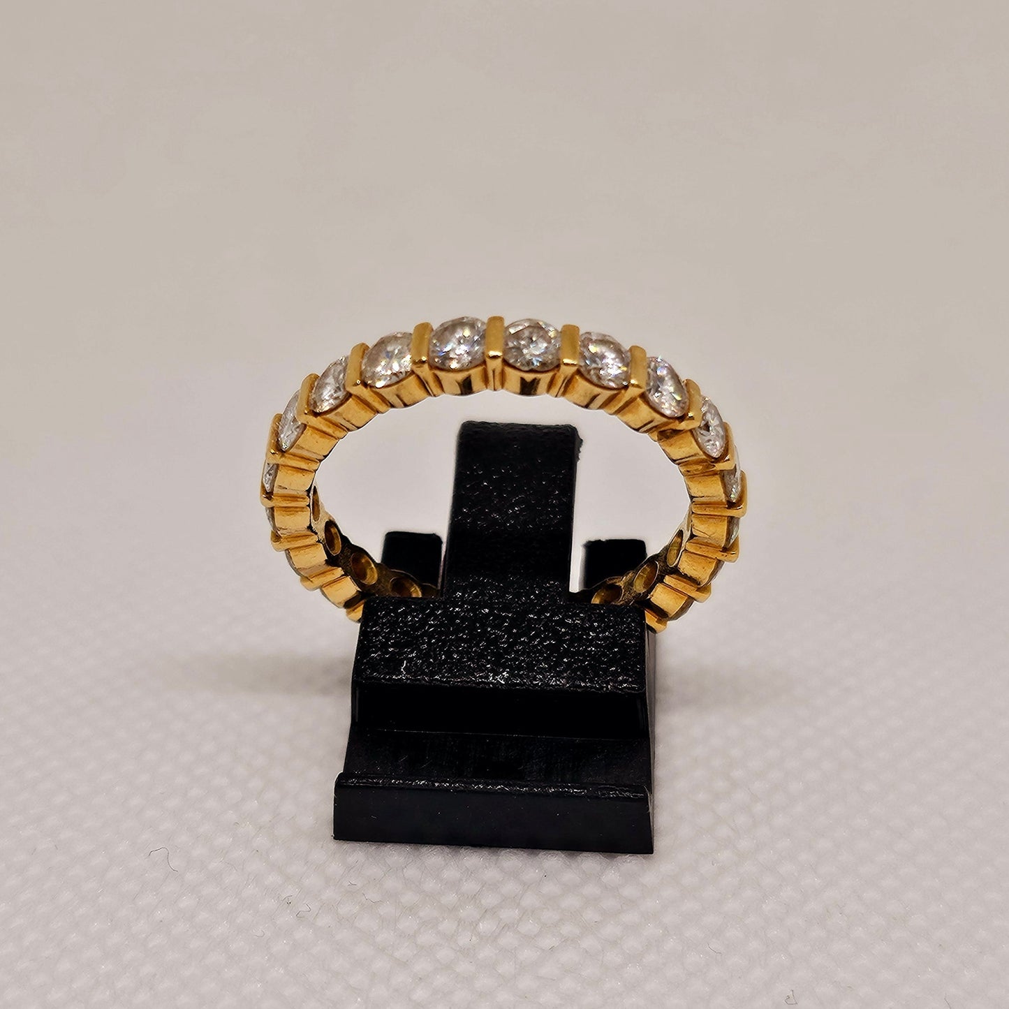 Bague Tour complet en Or jaune 18K 20 diamants 0.10 carats