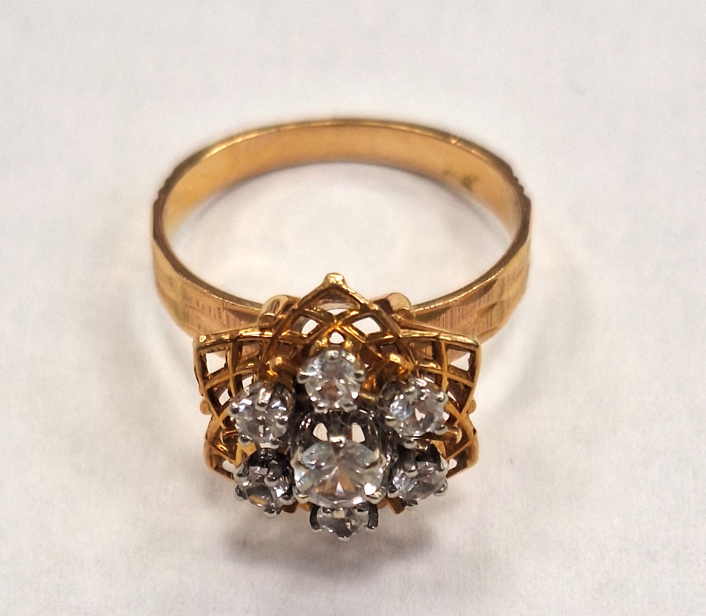Bague Chou Or Jaune 18 Carats avec Topazes Naturelles