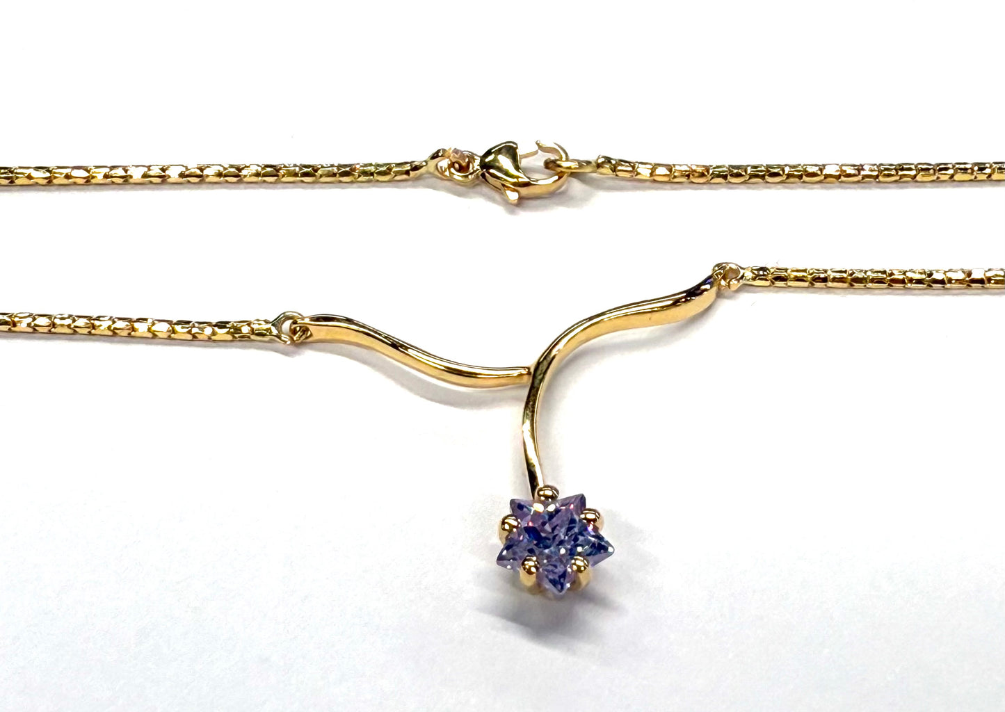 Collier maille Vénitienne en Or Jaune 18K avec Zirconium