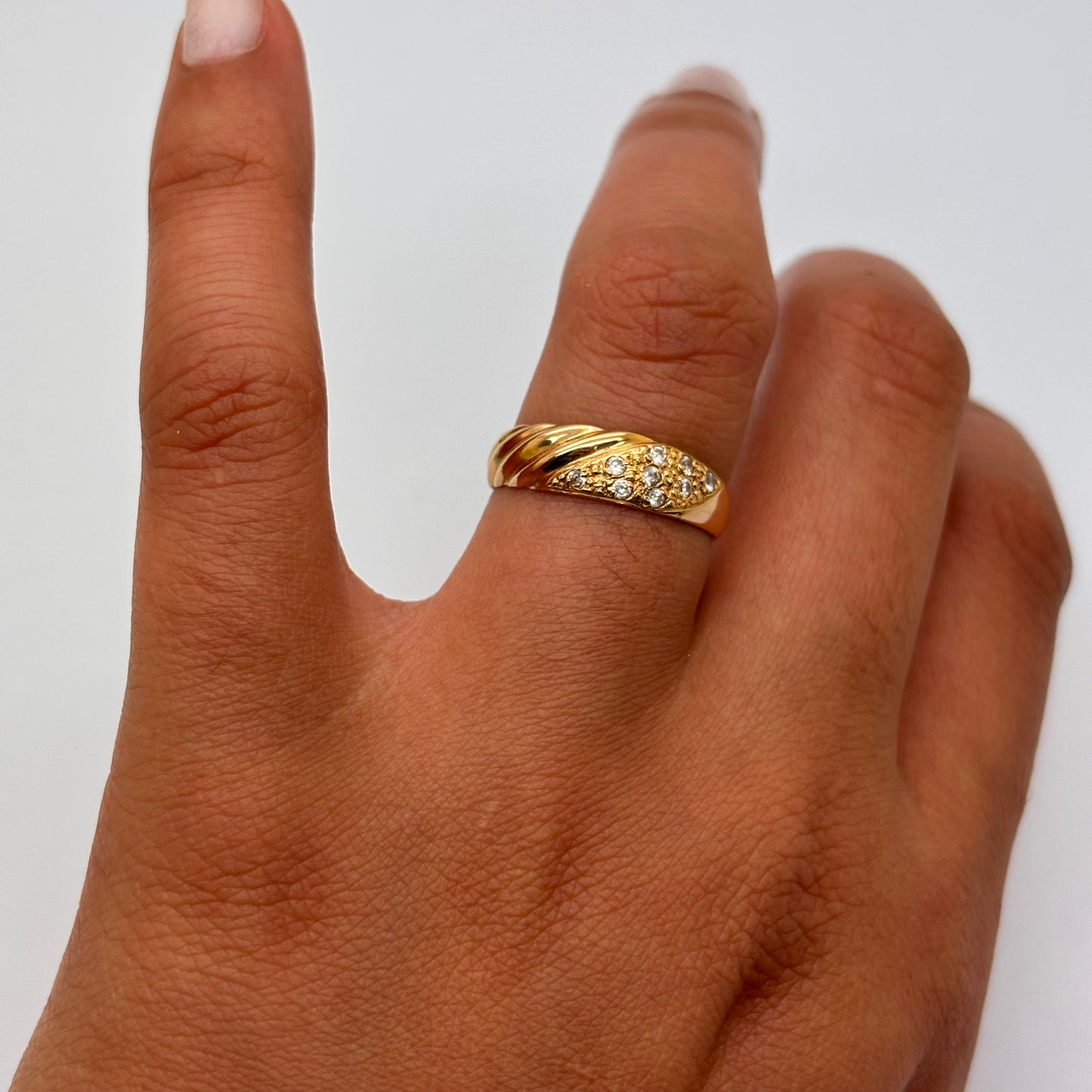 Alliance en Or Jaune 18K Taille-55