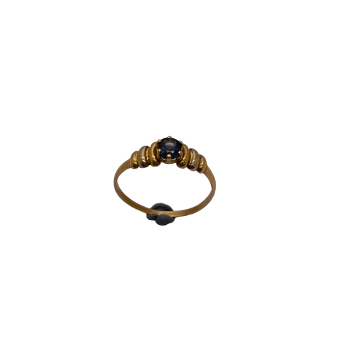 Bague en or 18 carats avec saphir Taille-52