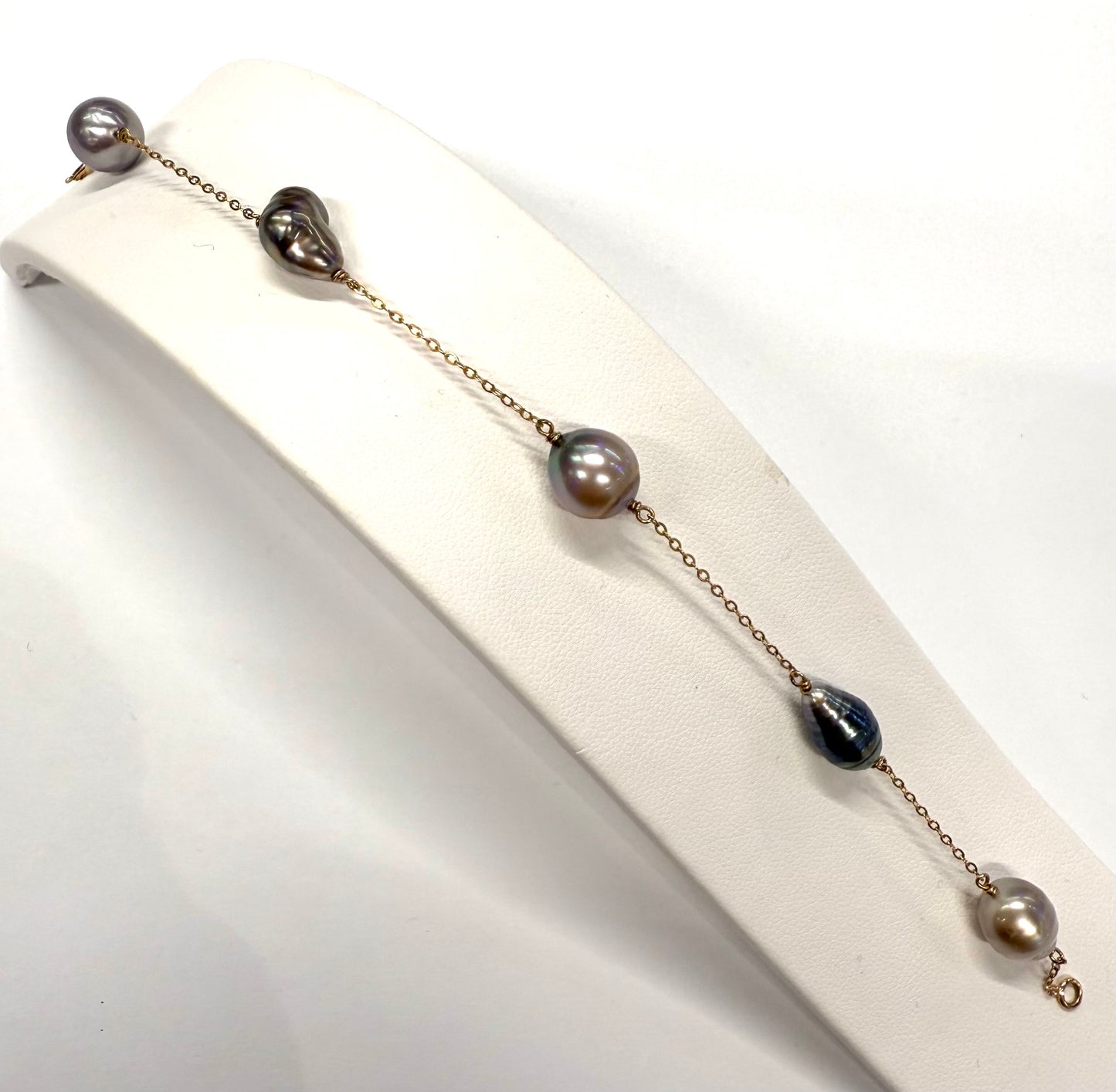 Bracelet Perle de Tahiti Or Jaune 18k 5.29 Grs