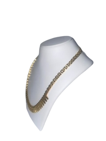 Collier ras de cou Or Jaune Gourmette 18K 44cm