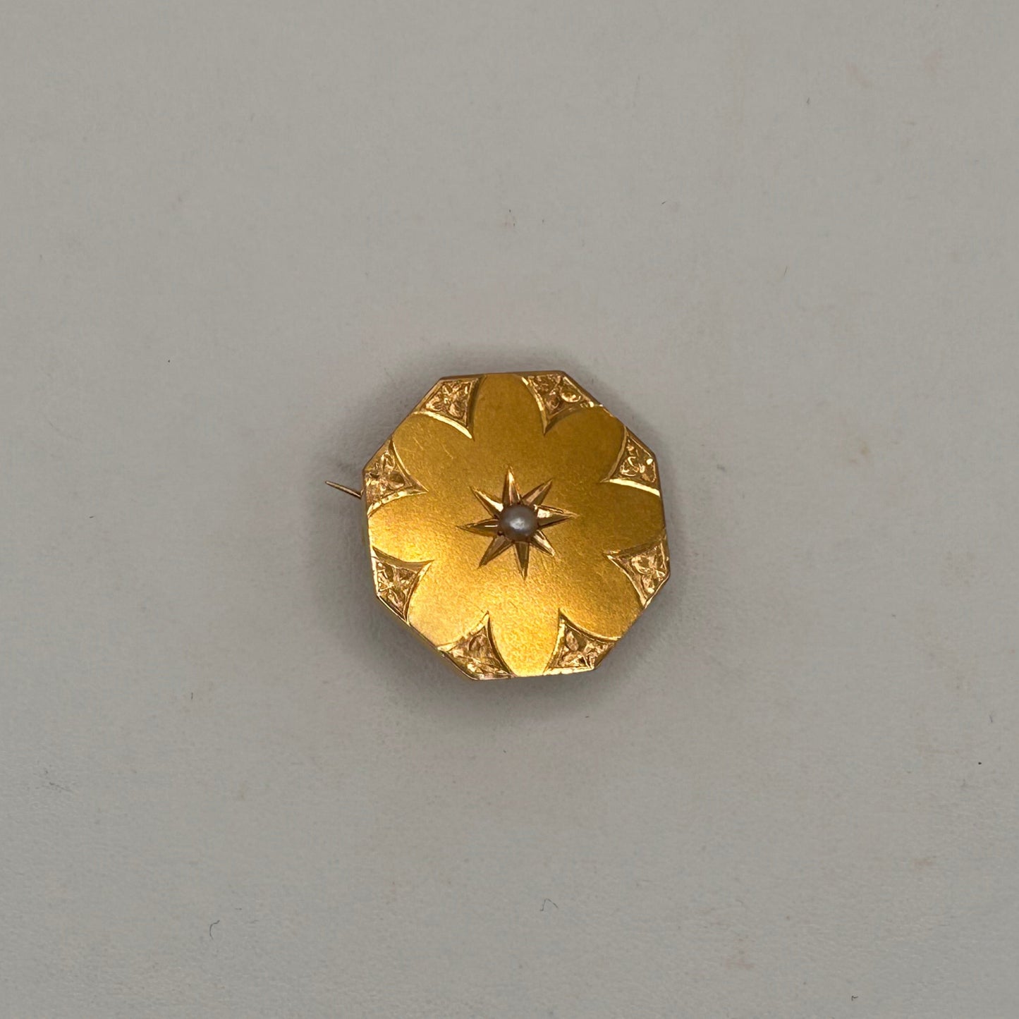 Pendentif Broche Ancienne Or Jaune 18K 2.36 Grs