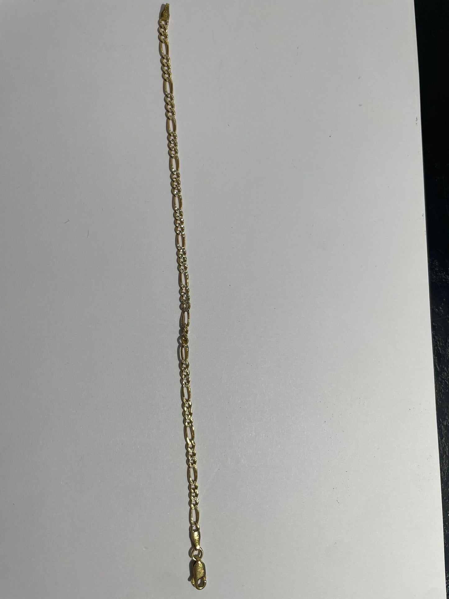 Bracelet Gourmette Figaro en Or Jaune 18 K - 4.02 Grs