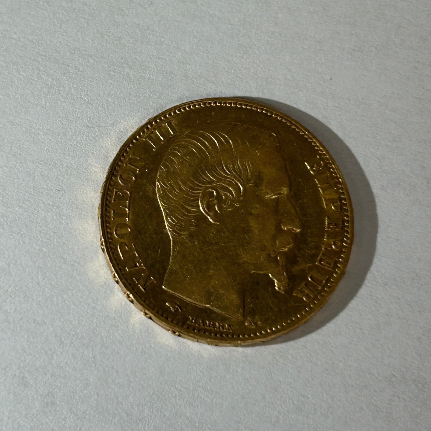 20 Francs Napoléon 1860 en Or Jaune 18K - 6.44g