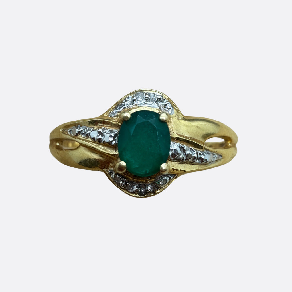 Bague en Or Jaune 18K Oxyde de Zirconium 1.72 Grs T 56