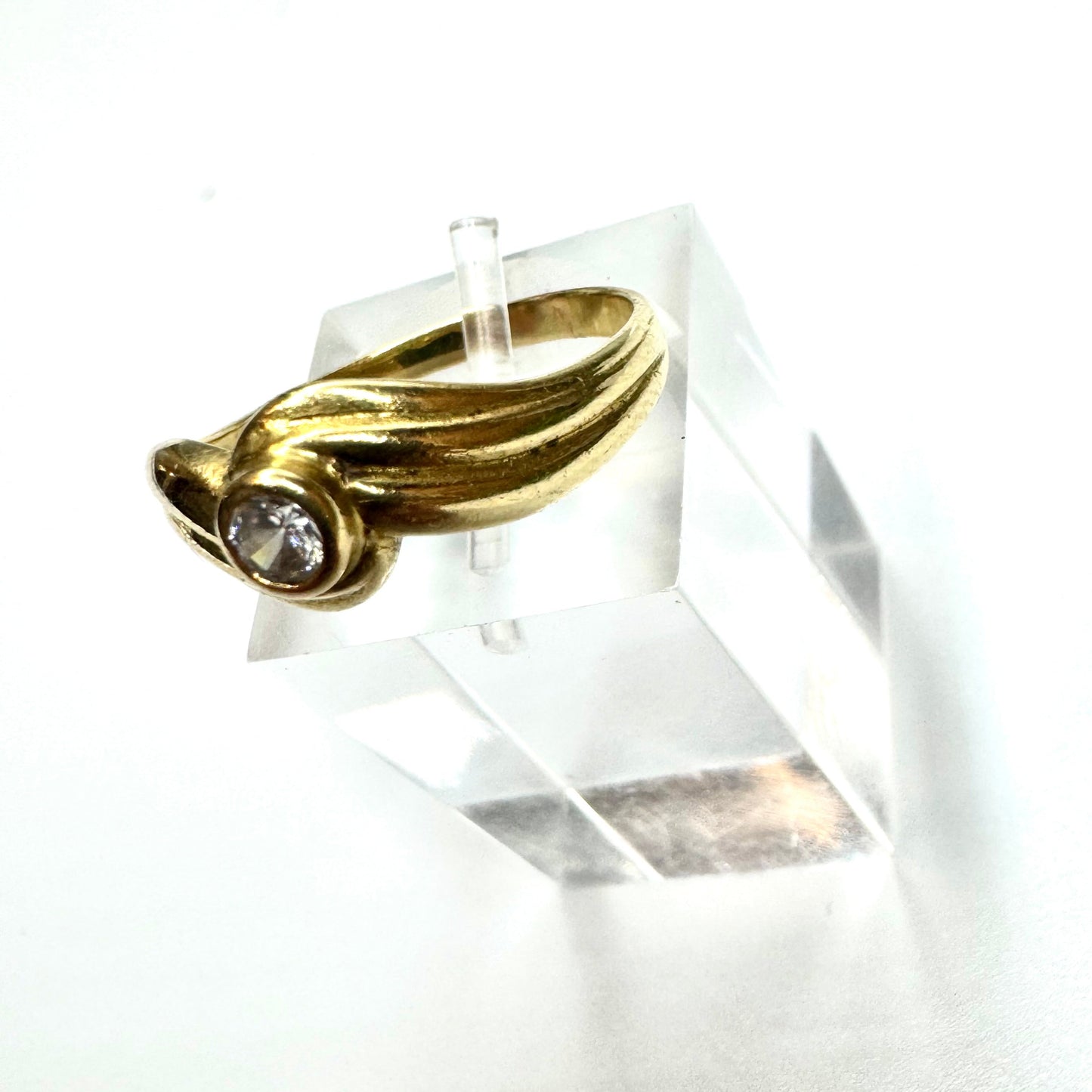 Solitaire en or jaune 18K Taille-59