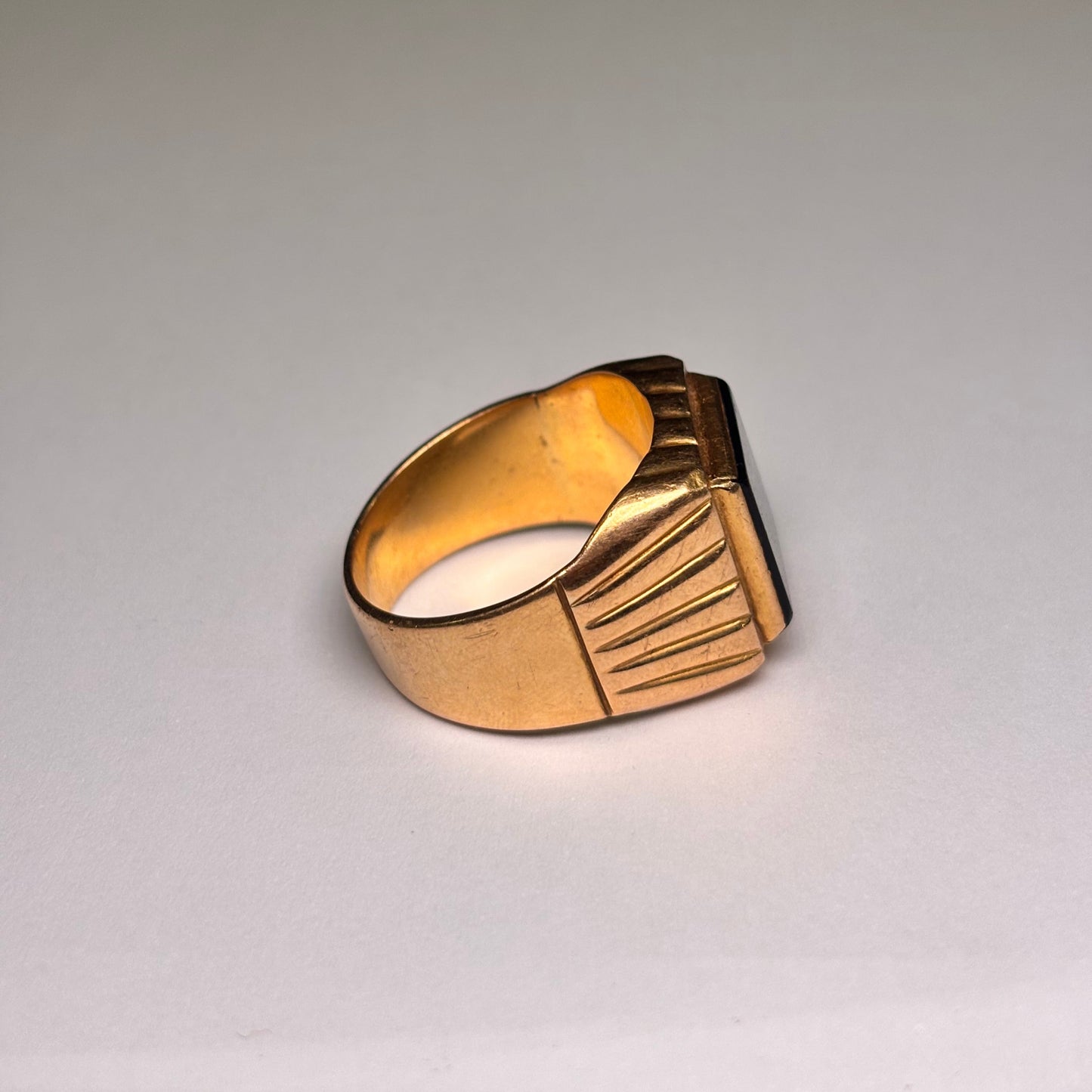 Chevalière en or jaune 18K Taille-61