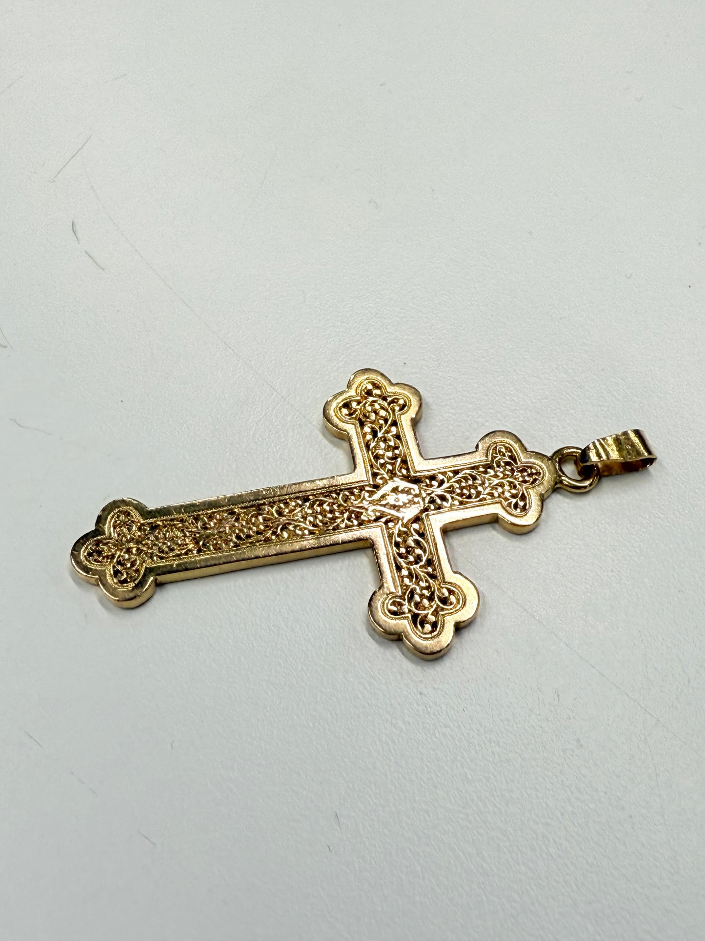 Pendentif Croix en Or Jaune 18k