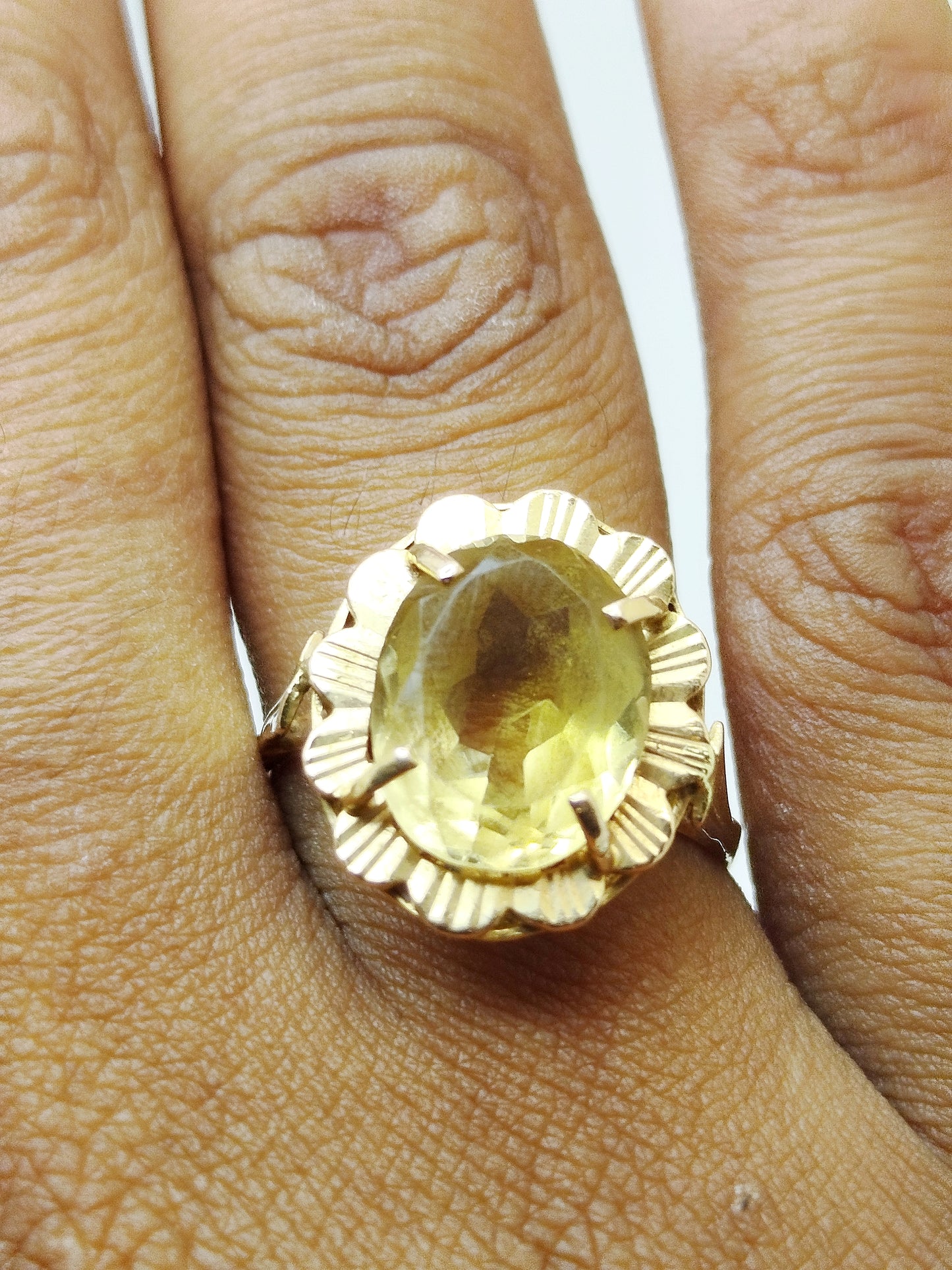Bague en Or Jaune 18K - Taille 57