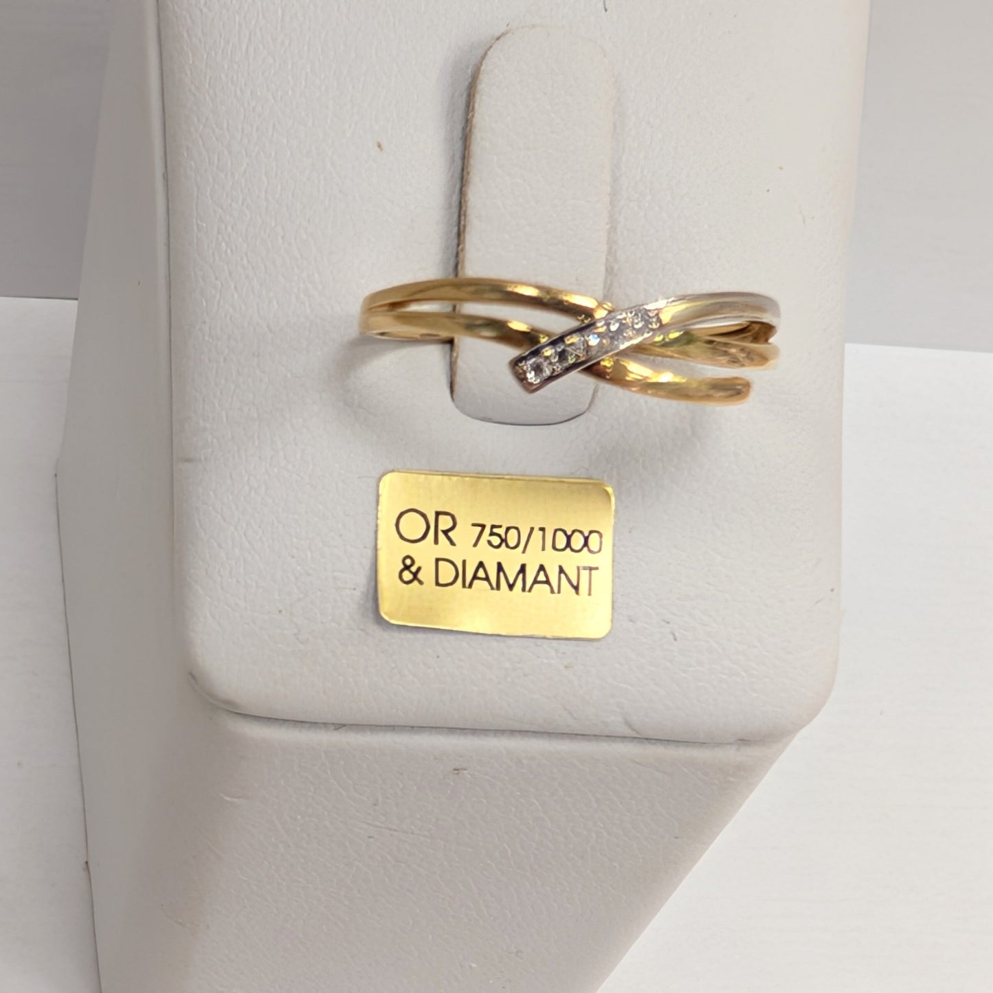Bague en Or Jaune 18K Taille-55
