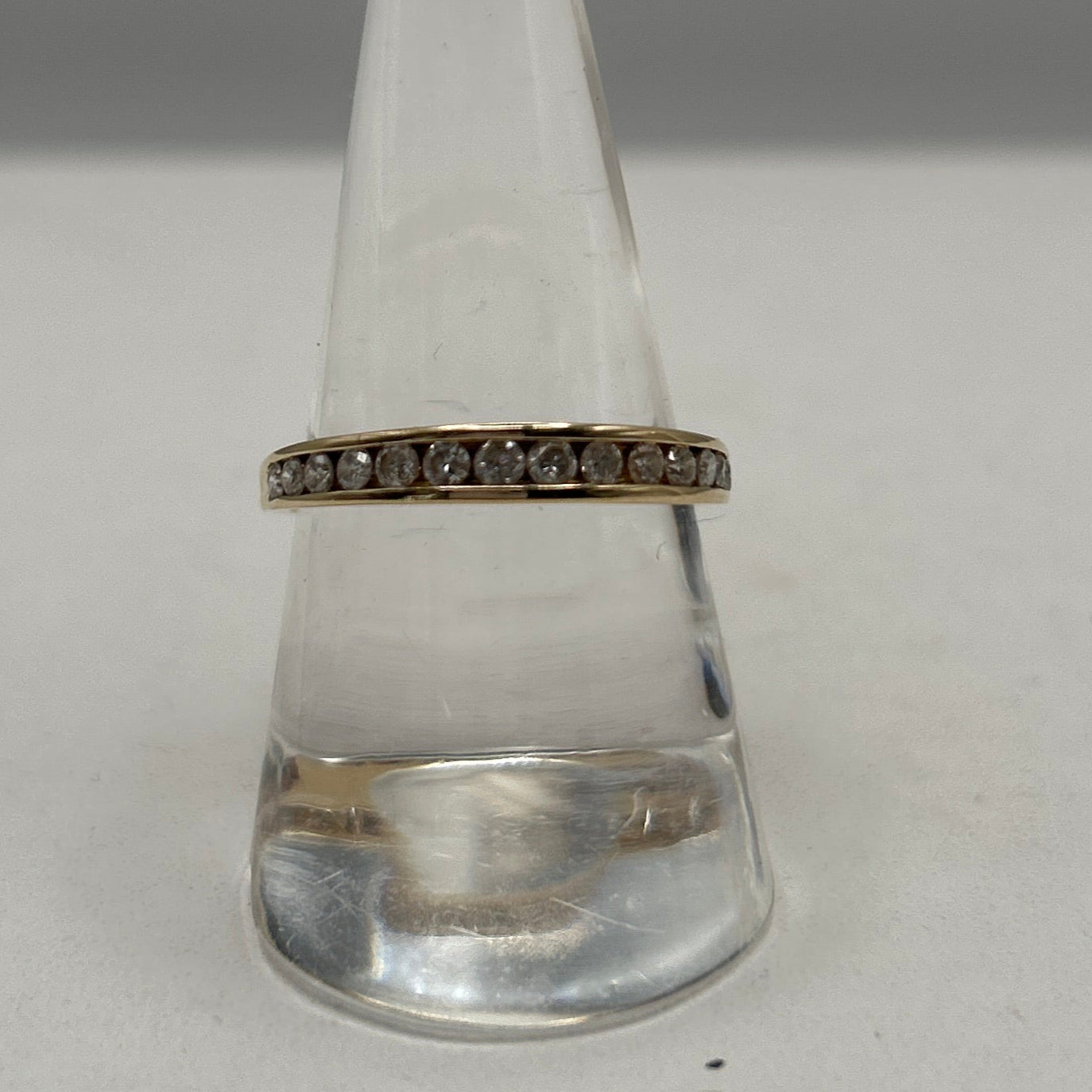 Demi Tour Or Jaune 18K avec Diamants T.60