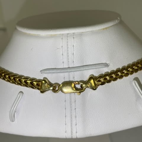 Collier Ras du Cou en Or Jaune 18K 19.30 Grs