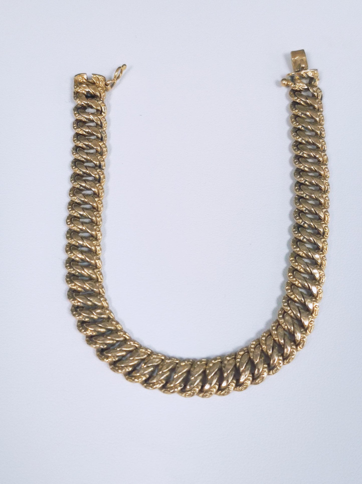 Bracelet Maillon Américain en Or Jaune 18K 20cm