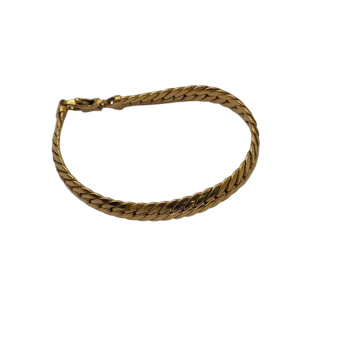 Bracelet Maillon Anglaise en Or Jaune 18K 14.45 Grs