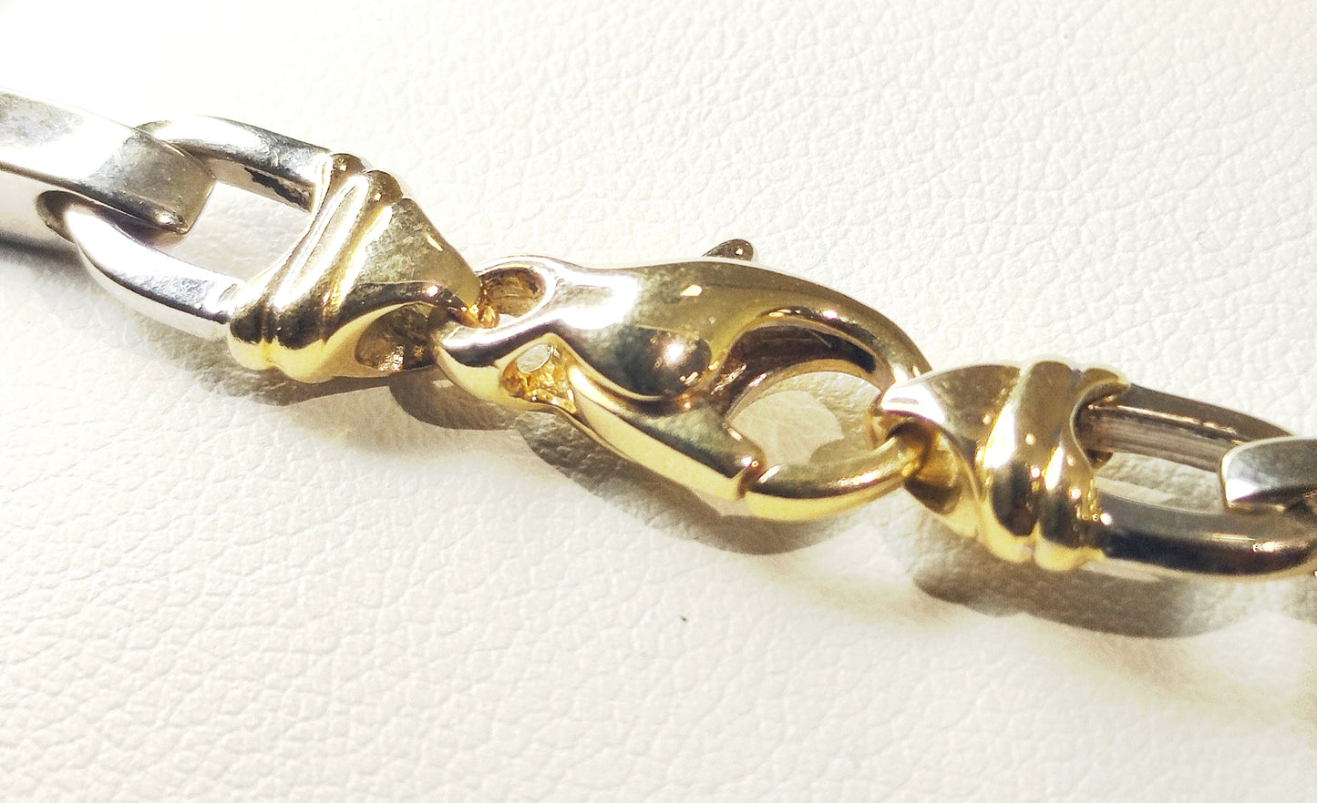 Collier Ras du Cou Or Jaune et Blanc 18K 48.14 Grs