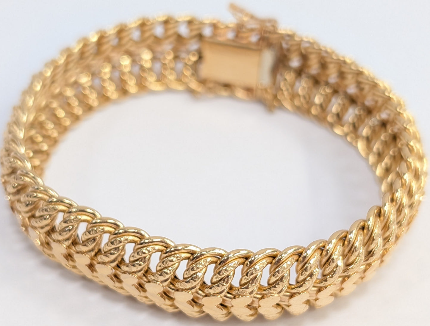 Bracelet Maillon Or Jaune 18K Maille Américaine 24.54 Grs