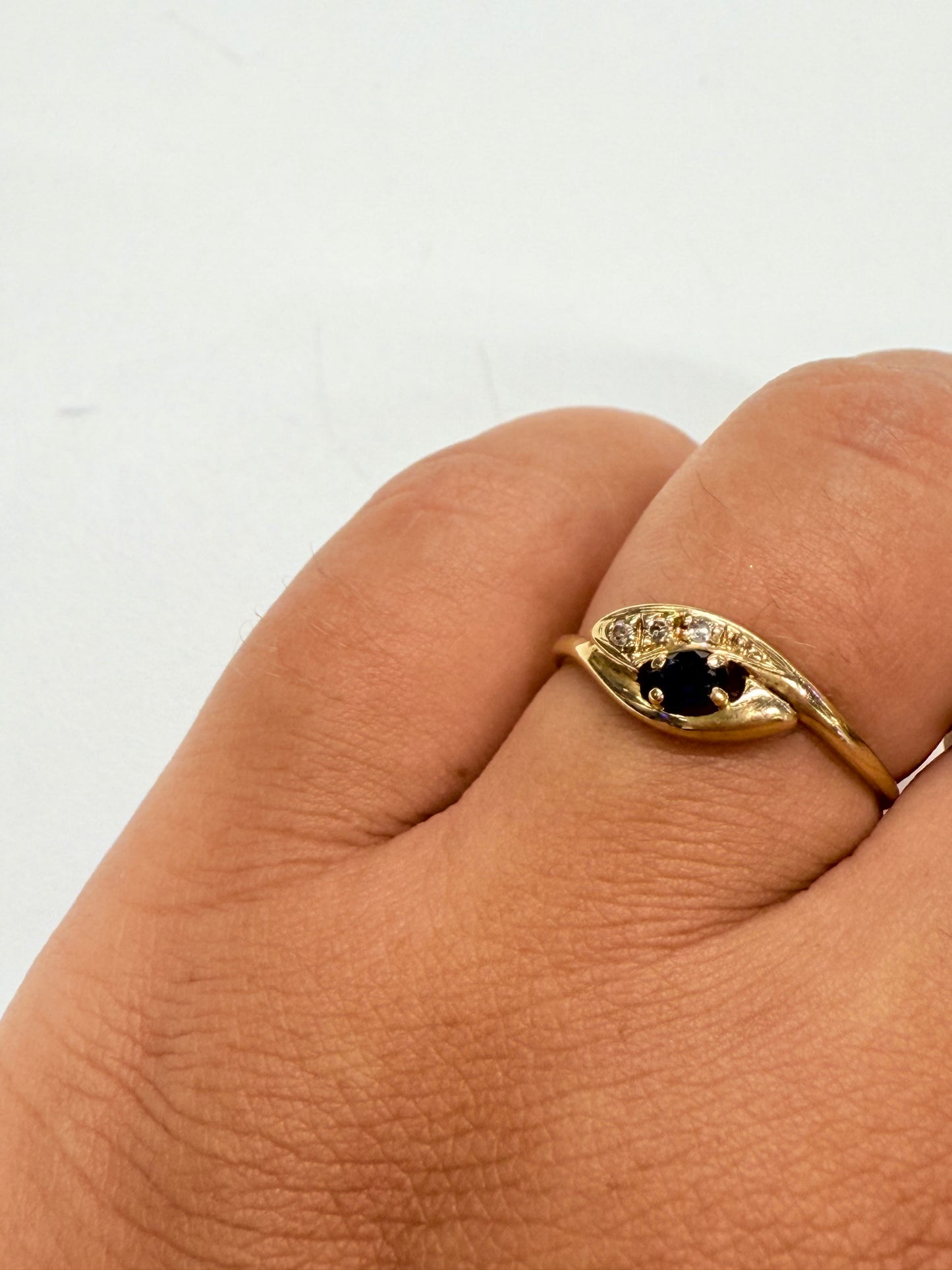 Bague Or 18k Saphir et Diamants - Taille 55