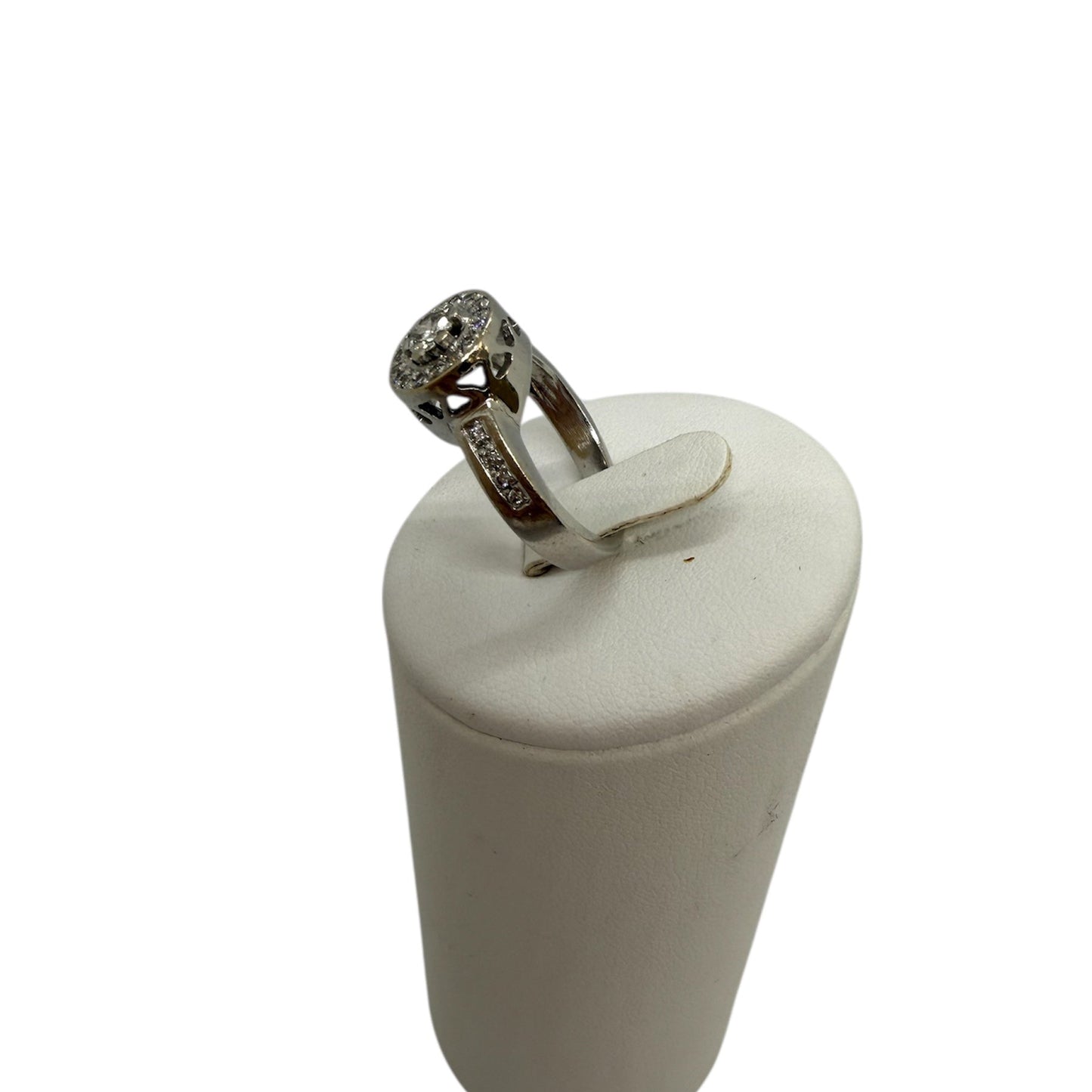 Bagues Empierrées en Or Blanc 18K Taille-54