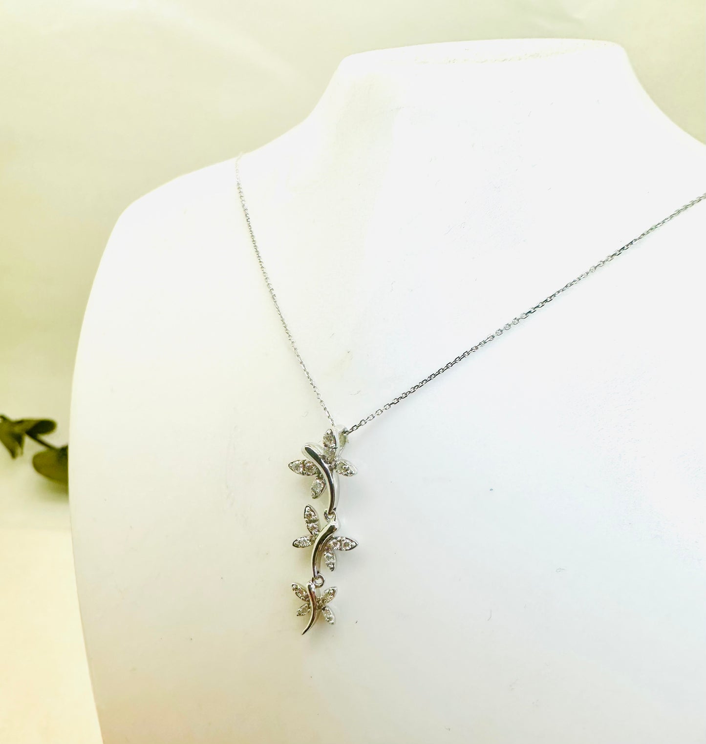Collier Matinée Or Blanc 750 avec Diamants Certifié