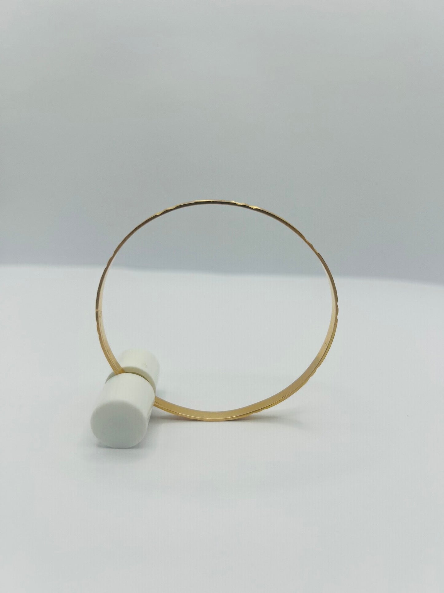 Bracelet Jonc Or Jaune 750/1000, Motifs Etoilés, Bon Etat