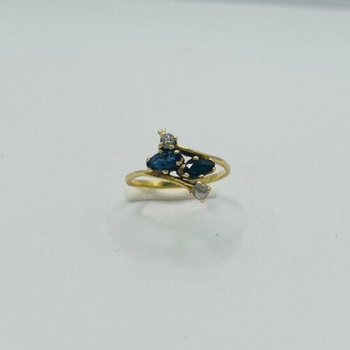Bague Toi et Moi Or Jaune 18K T.53