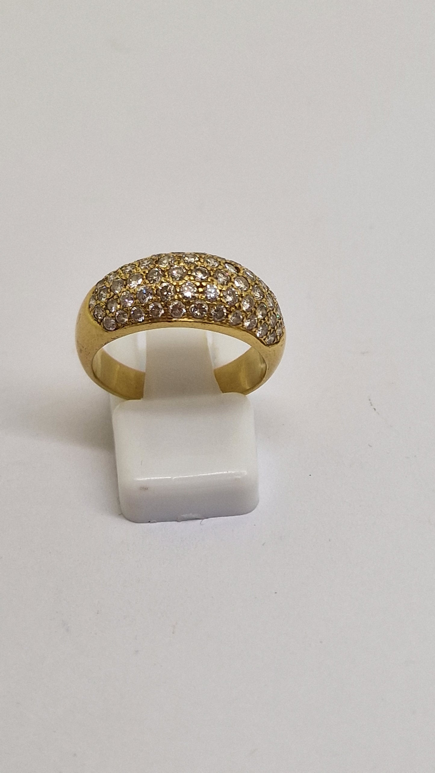 Bagues en Or Jaune avec Diamants 18 carats Taille-55