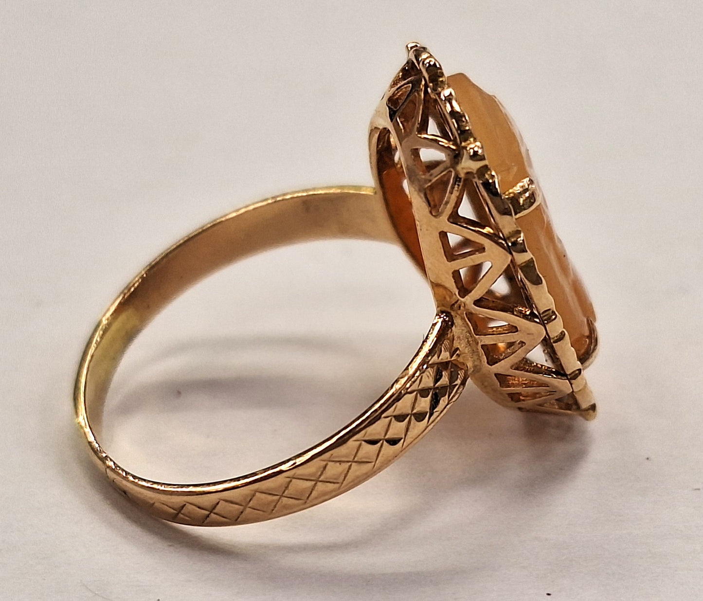 Bague Camée Or Jaune 18K Taille 50