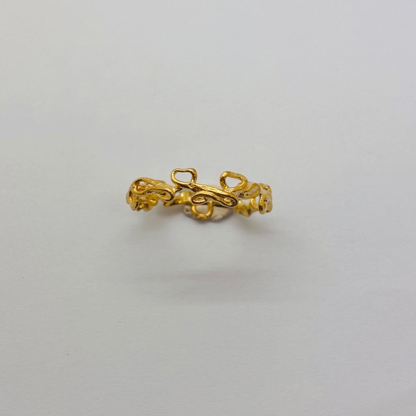 Bague Maille Fantaisie en Or Jaune 18K 2.17 Grs - Taille 56
