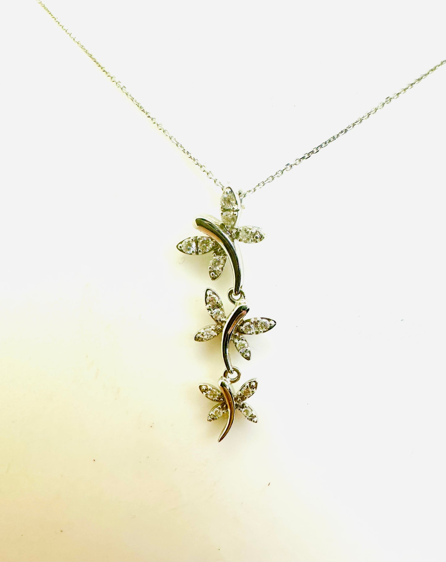 Collier Matinée Or Blanc 750 avec Diamants Certifié