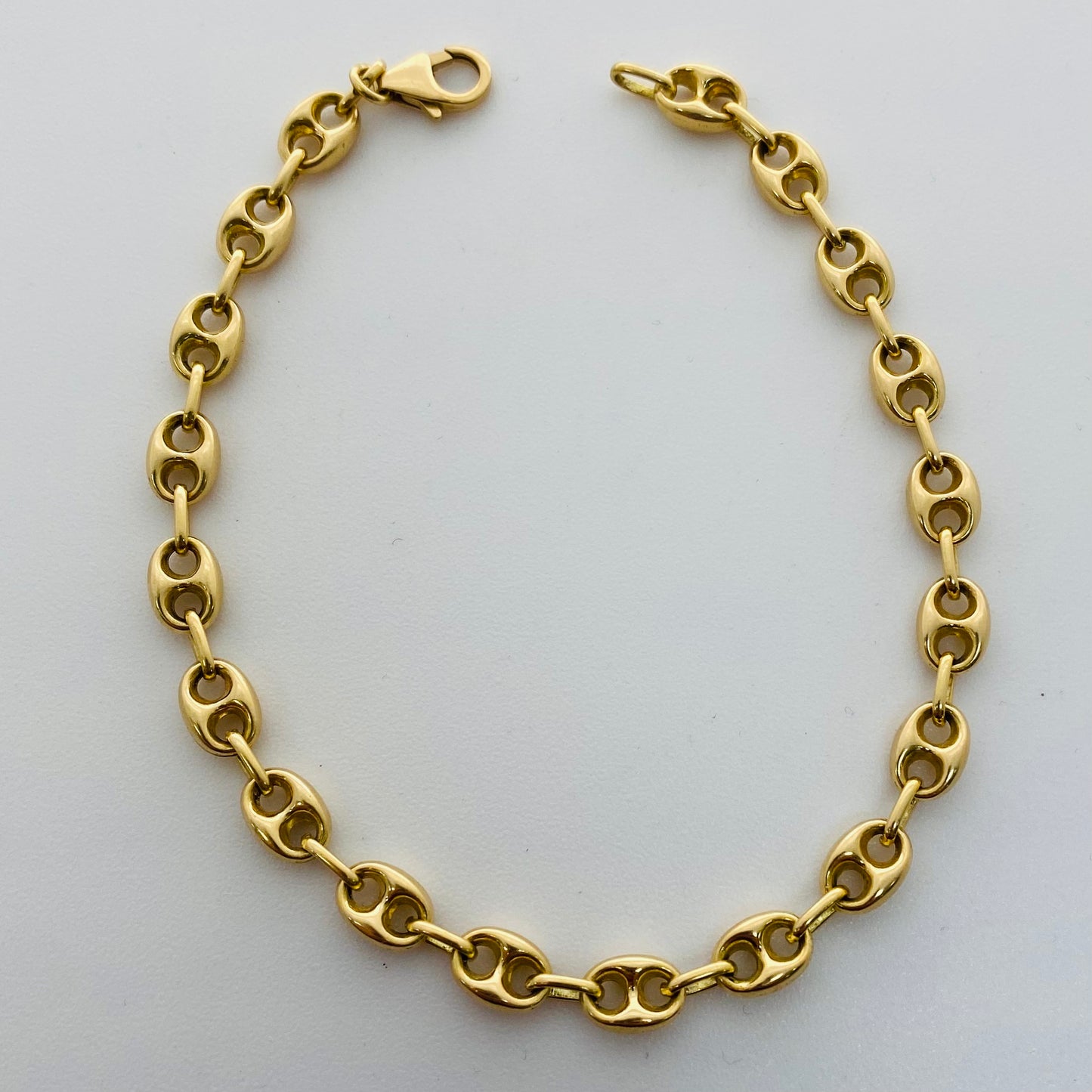 Bracelet Grain de Café en Or Jaune 18K