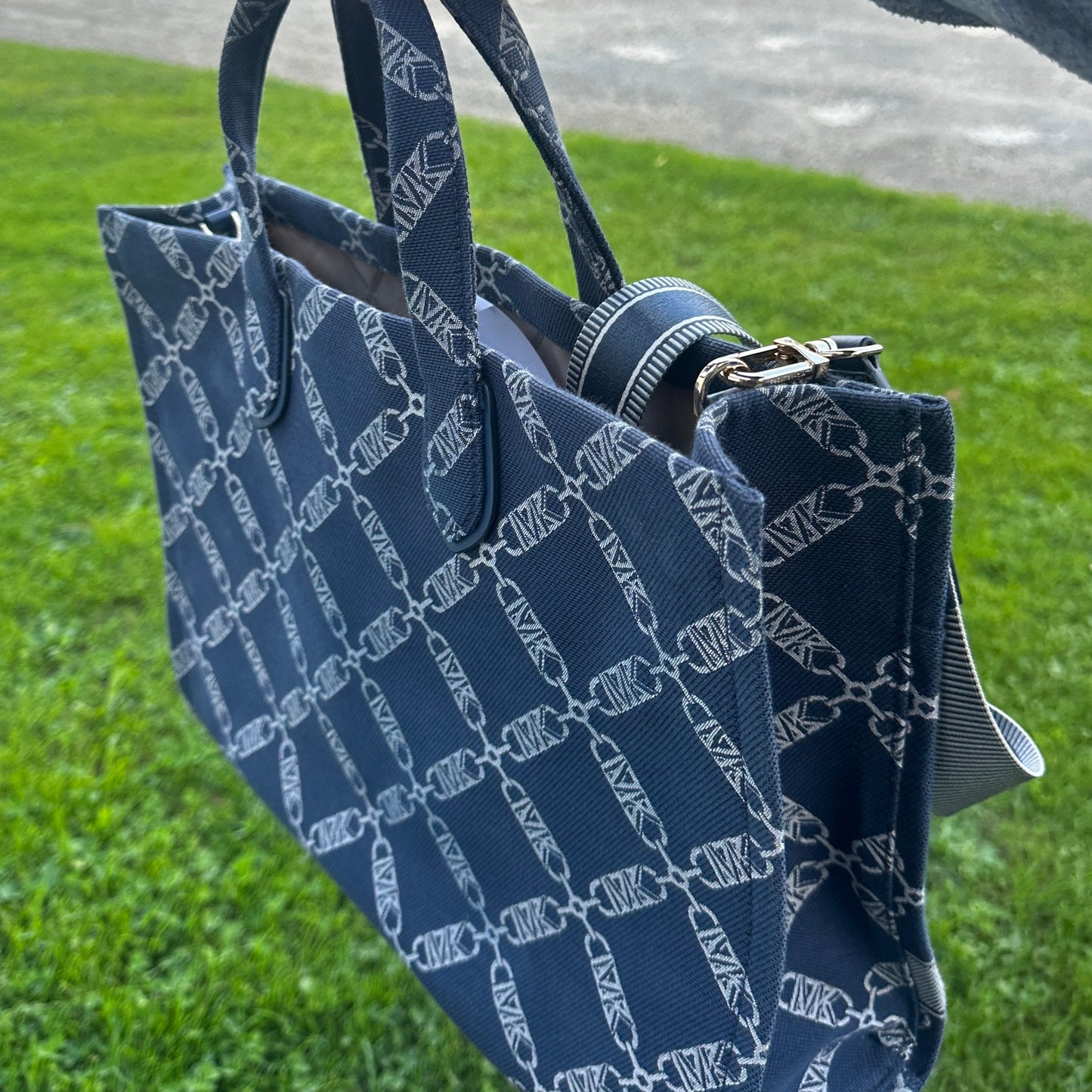 Sac Hobo bleu Michael Kors en jacquard