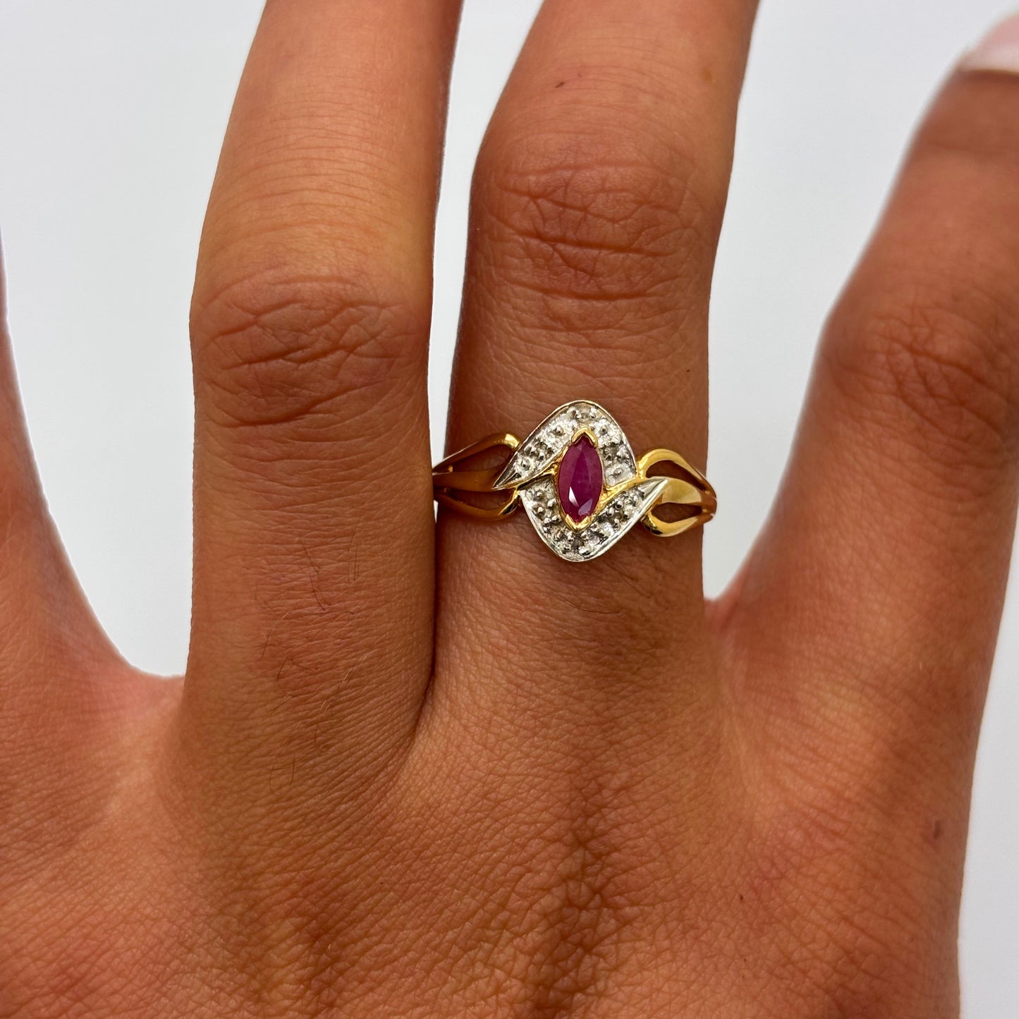 Bague en or jaune et blanc 18K Taille-62