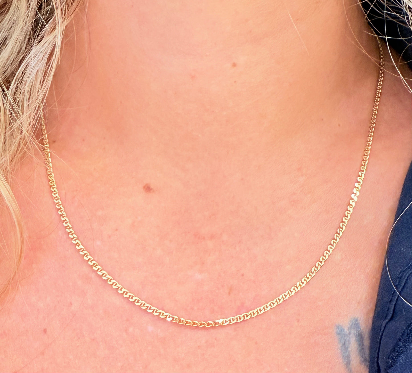 Collier Ras du Cou Or Jaune 18k 4.37 Grs