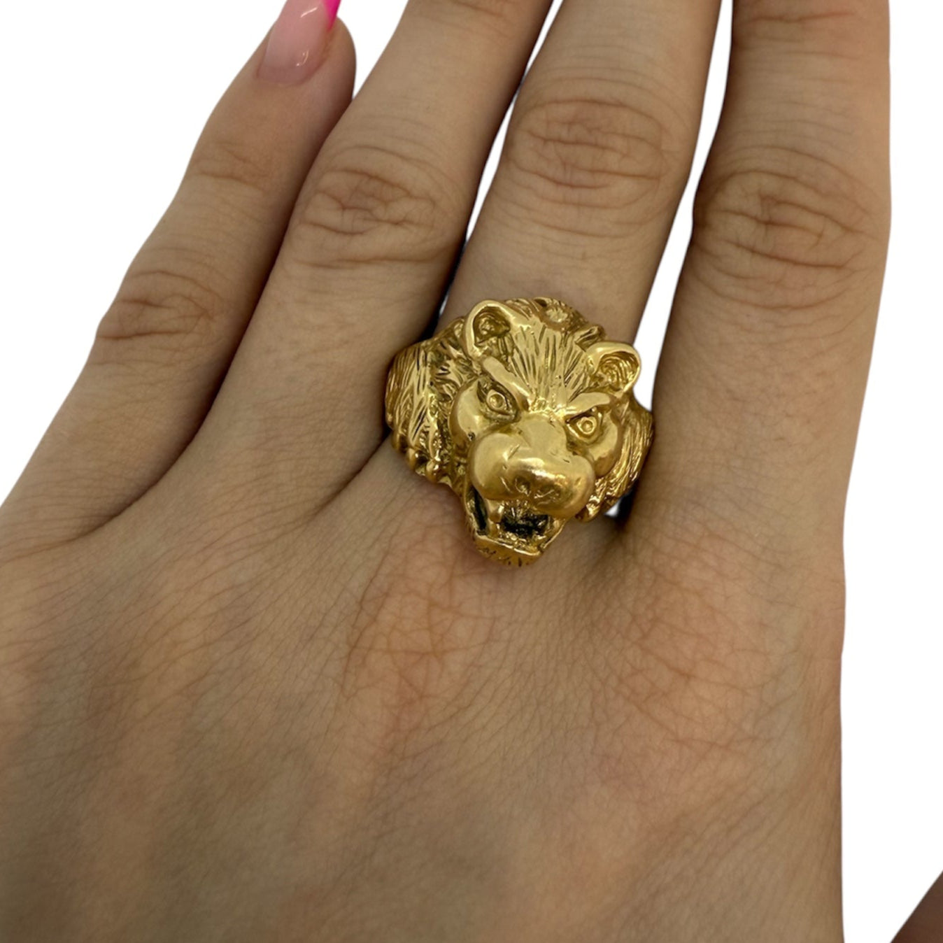 Bague Solitaire en Or Jaune 18K Taille-61
