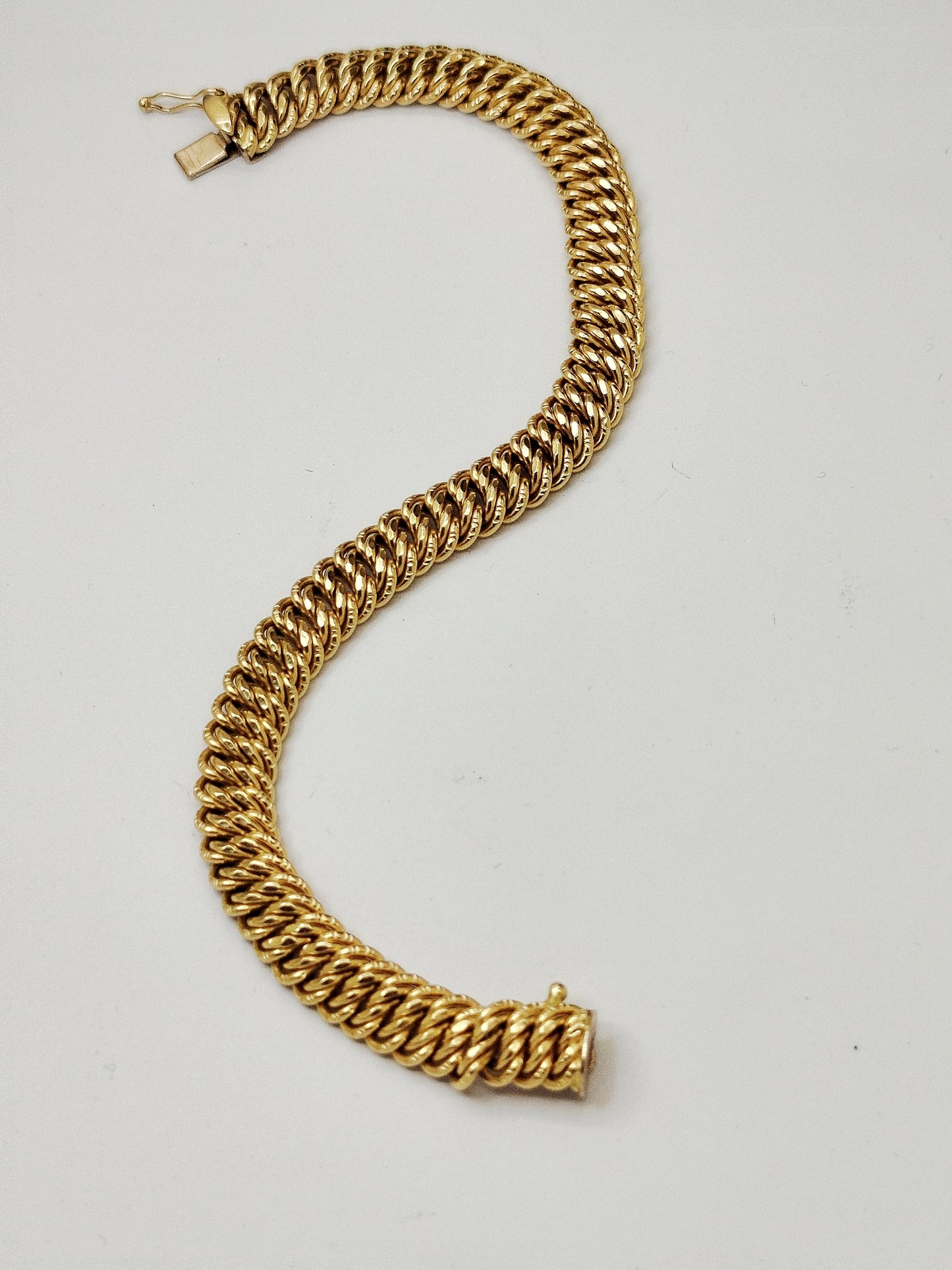 Bracelet Maille Américaine Or Jaune 18K 11.05 Grs