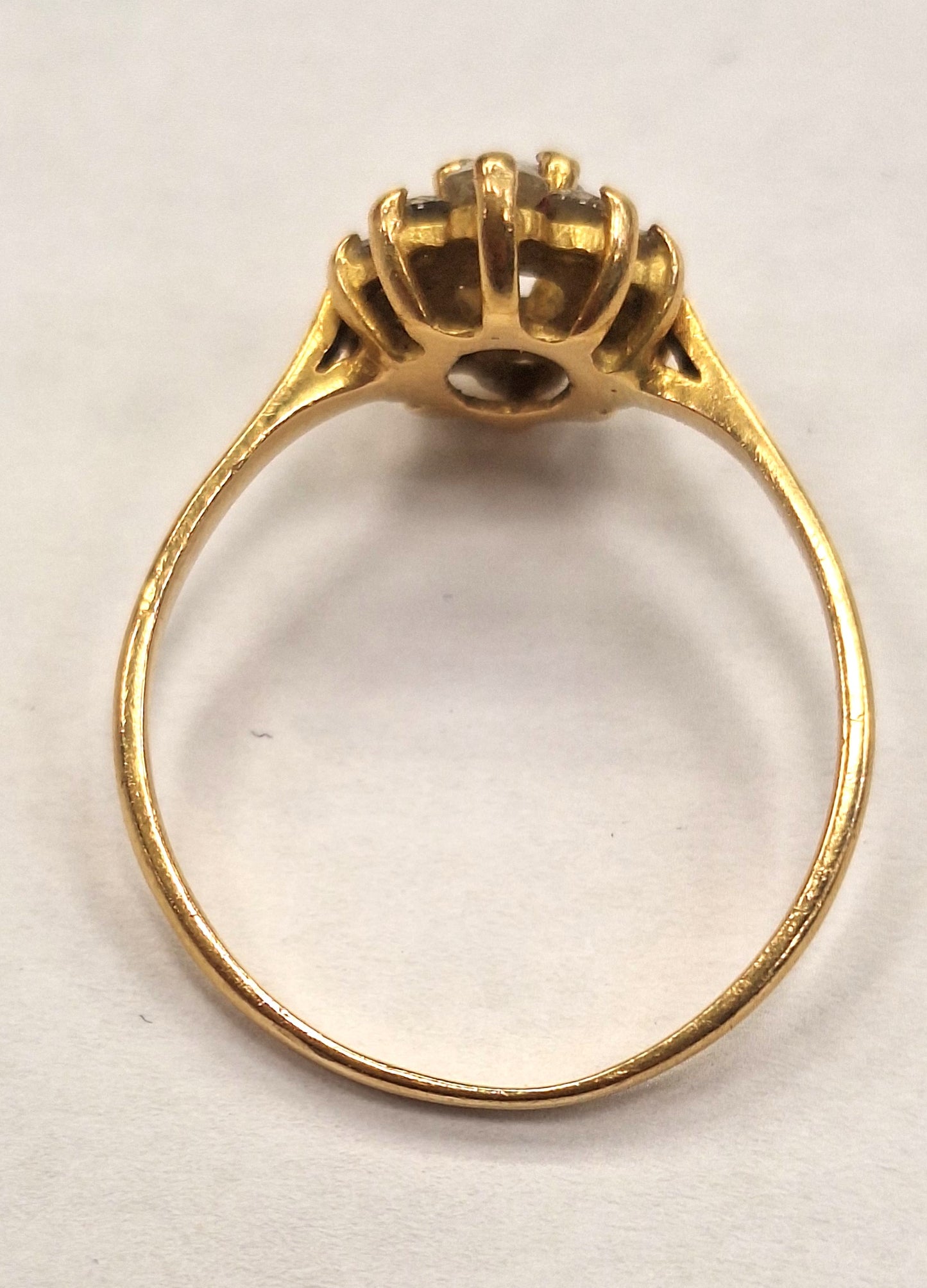 Bague Marguerite en Or jaune 18K avec Oxydes