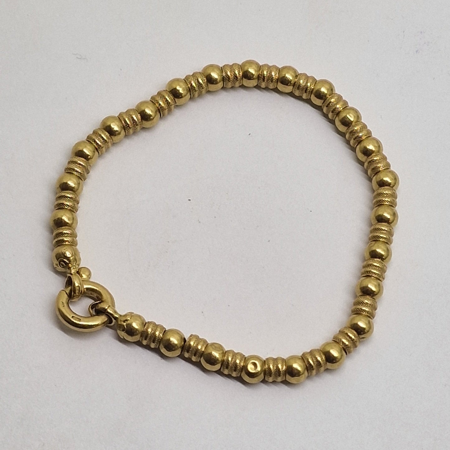 Bracelet Maillon Fantaisie Or Jaune 18 Carats 19cm