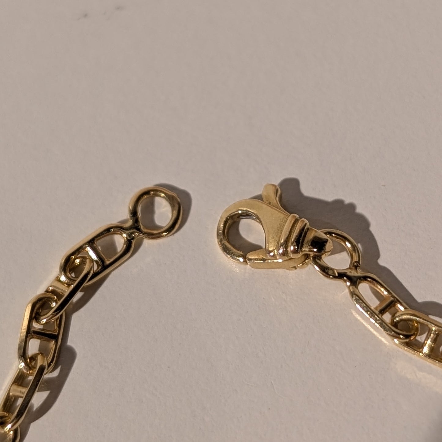 Collier or maille marine