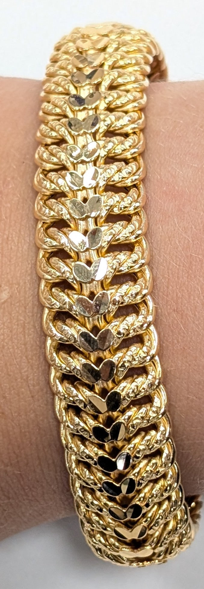 Bracelet Maillon Or Jaune 18K Maille Américaine 24.54 Grs