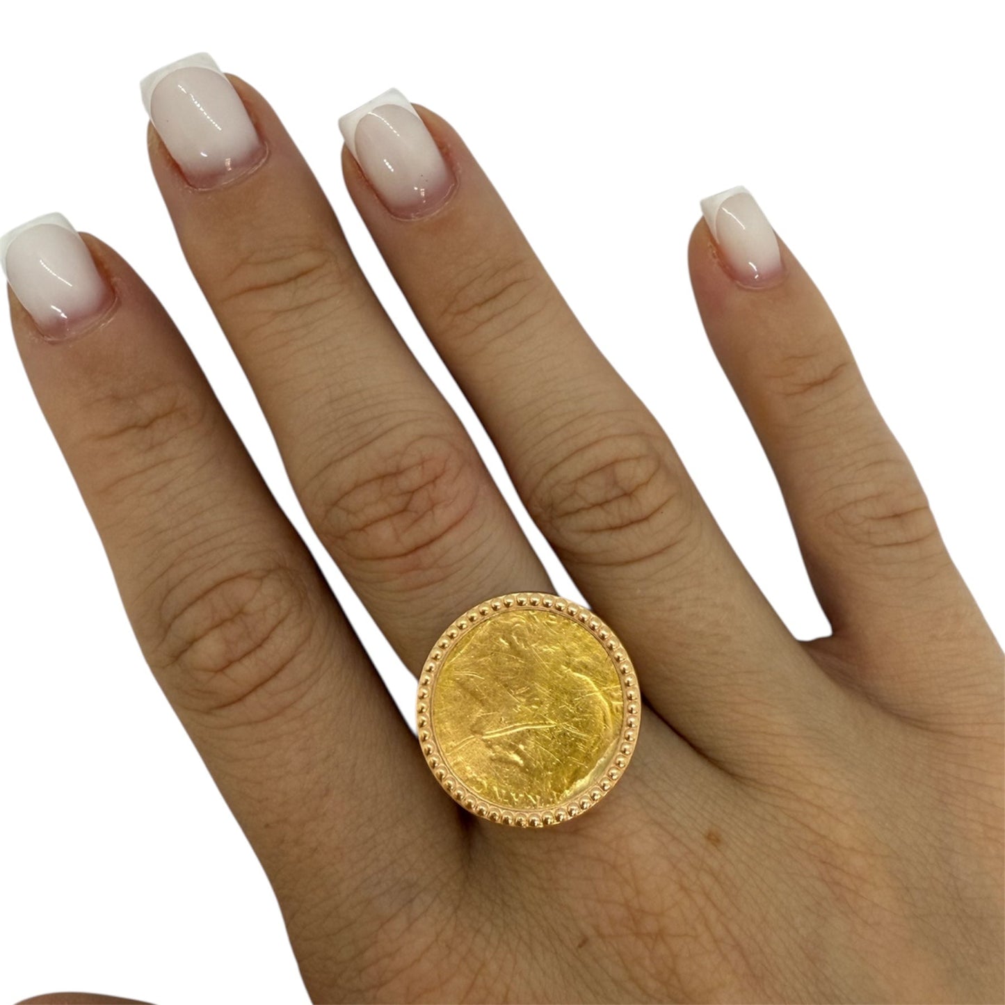 Bague en Or Jaune 18K 21K Taille-54