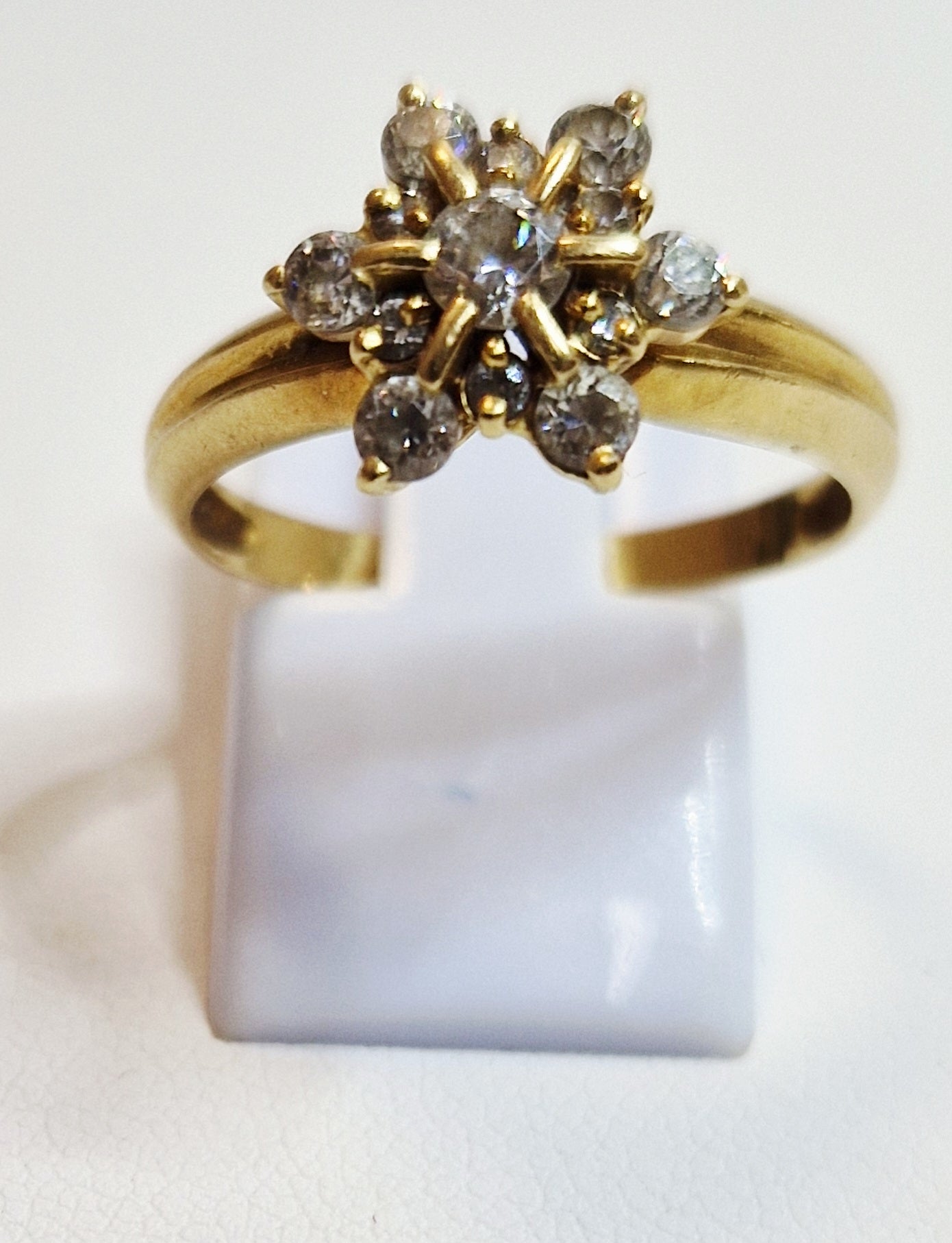 Bague Marguerite en Or Jaune 18K Taille-55