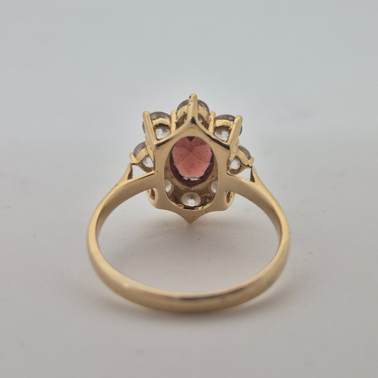 Bague Marguerite en Or Jaune 18K avec Diamants