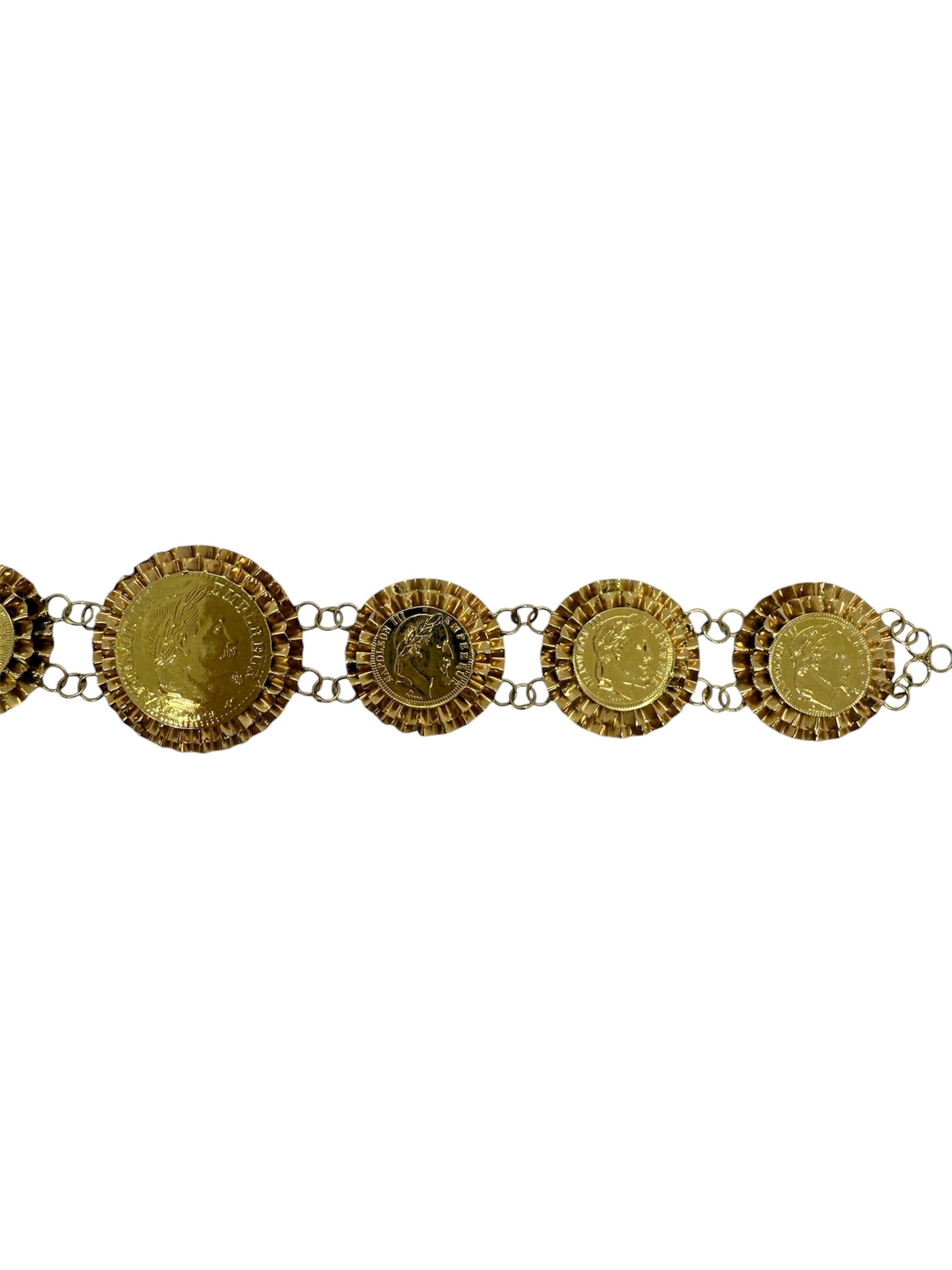 Bracelet reproduction Napoléon III en or jaune 18k 10.48 Grs