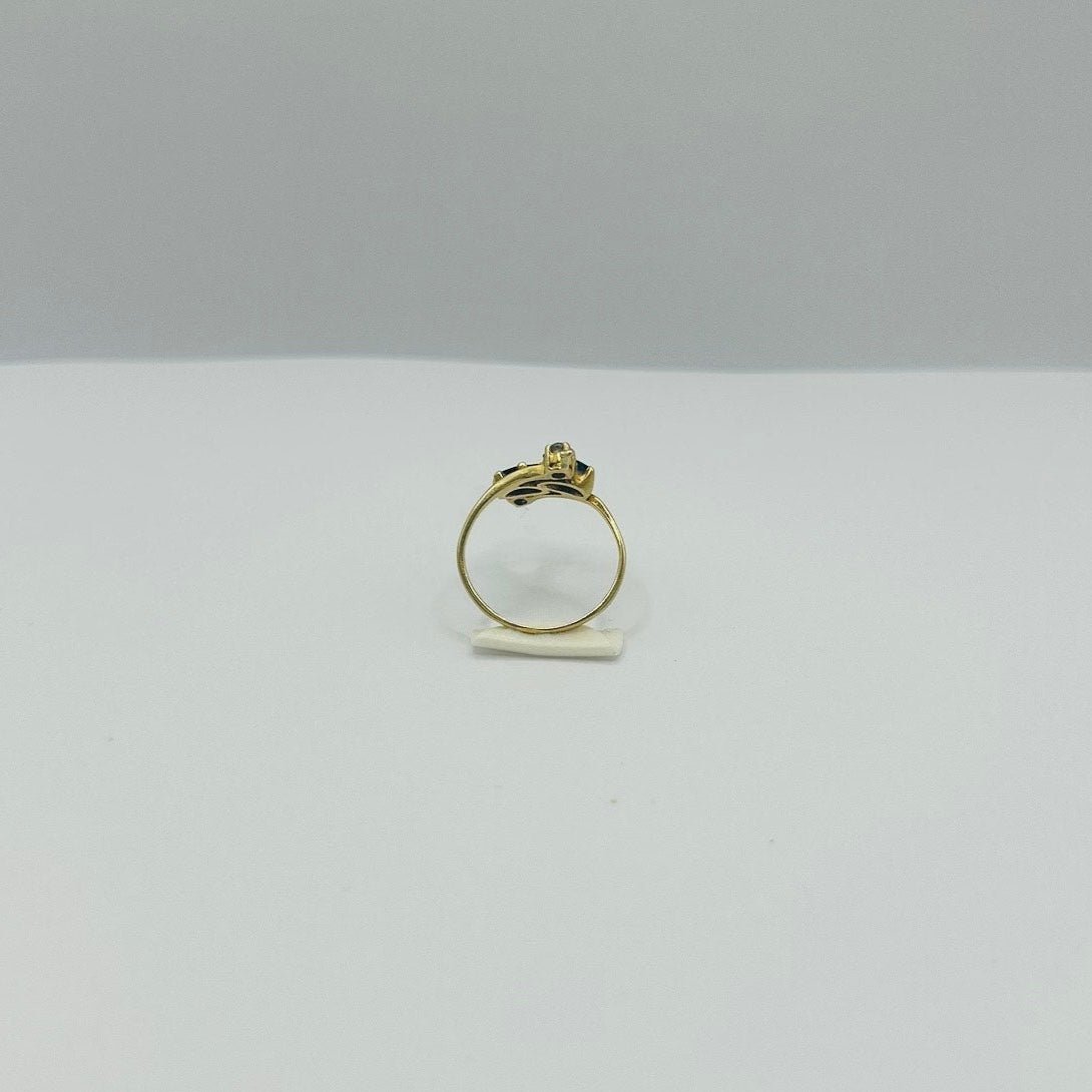 Bague Toi et Moi Or Jaune 18K T.53