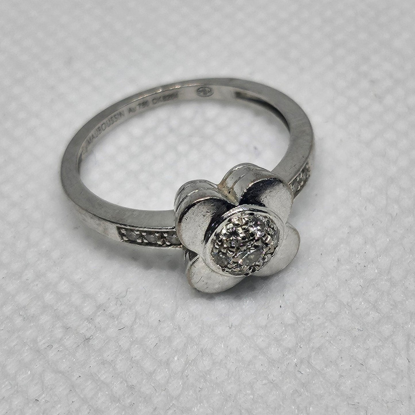 Bague en Or Blanc et Diamants Taille -52