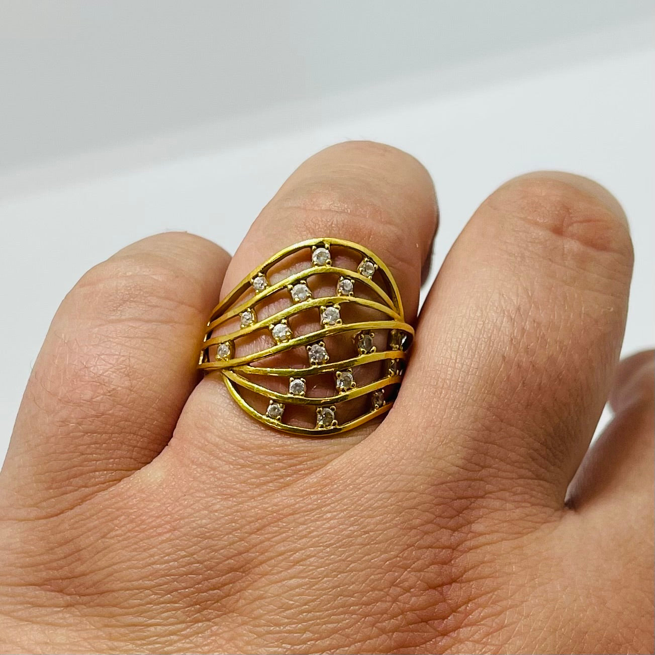Bague en or jaune 18K Taille-54