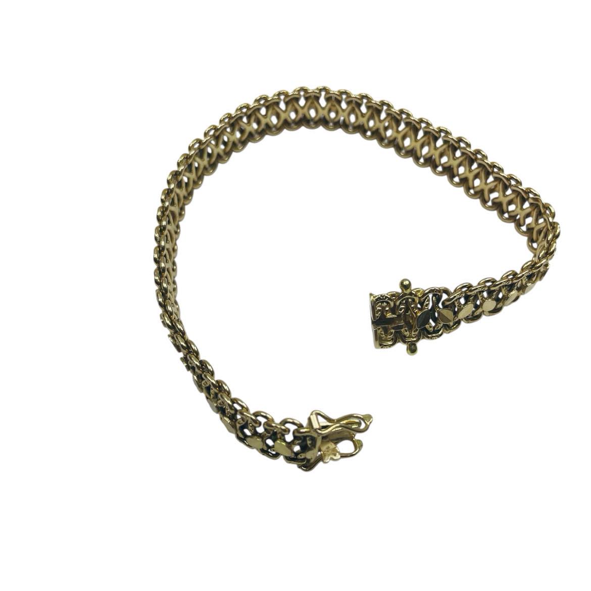 Bracelet Gourmette en Or Jaune 18K 12.49 Grs