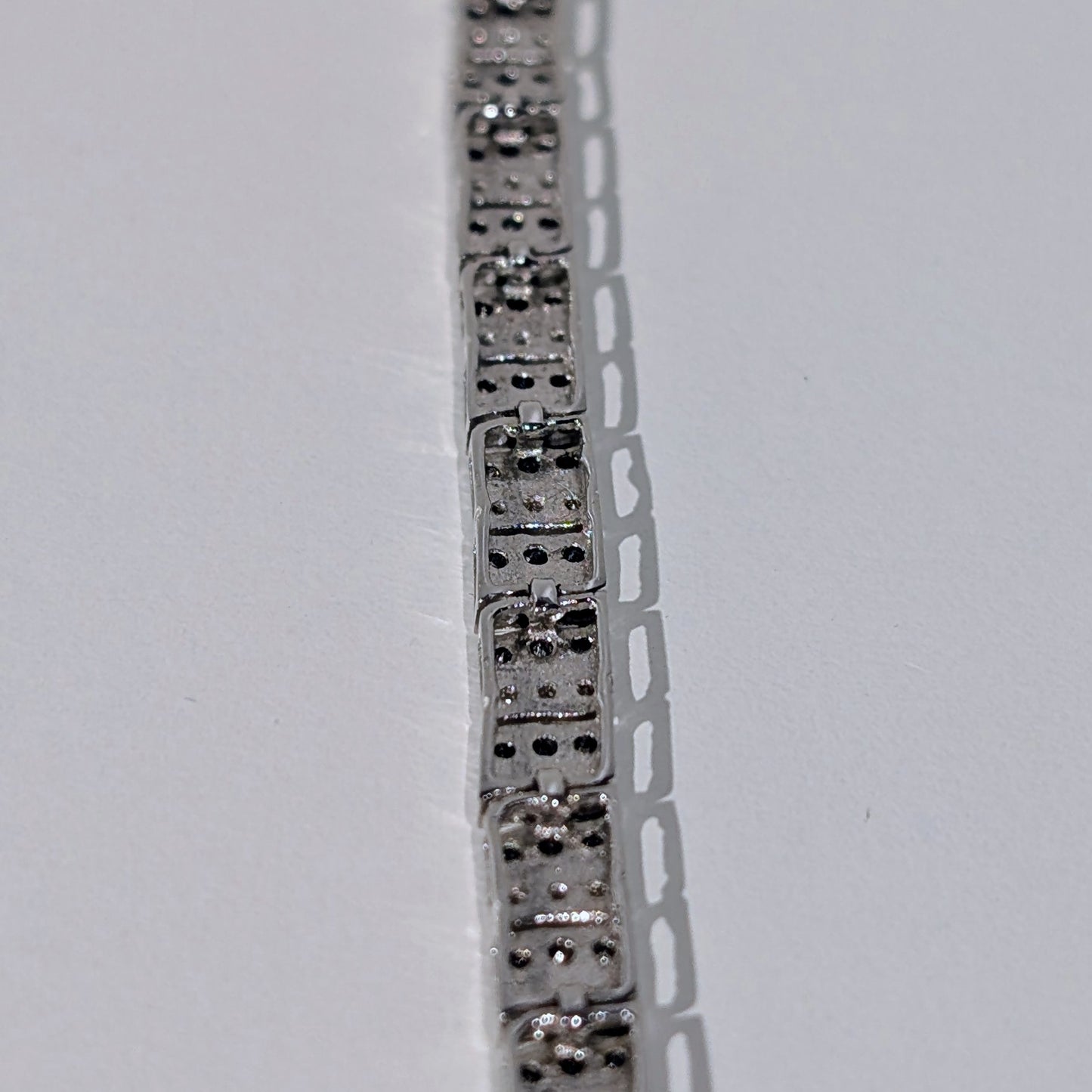 Bracelet Maillon Or Blanc 18K 8.34 Grs